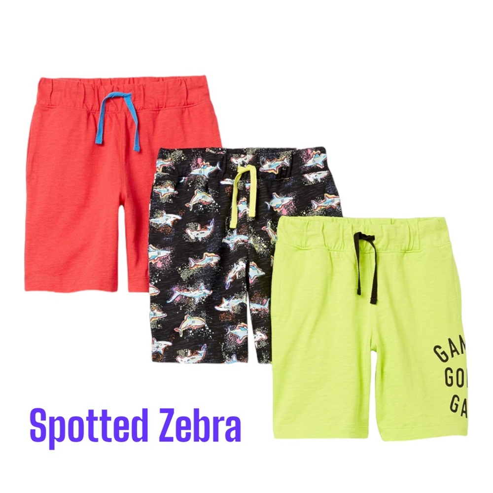 Spotted Zebra 3 Pack Toddler Knit Jersey Play Shorts Sz XS
